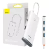 Baseus 5in1 USB-C HUB, 4x USB 3.0 + HDMI ( (Fehér) ) (WKQX040002)