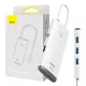 Baseus 5in1 USB-C HUB, 4x USB 3.0 + HDMI ( (Fehér) ) (WKQX040002)