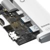 Baseus HUB Lite Series 5in1 Multifunkcionális HUB (Type-C to 2x USB 3.0 / Type-C / HDMI 1.4 / SD/TF) Fehér (WKQX050002)