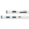 Baseus Lite Series Hub 6 az 1-ben USB-C - 2x USB 3.0 + USB-C PD + HDMI + SD/TF (fehér)