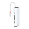 Baseus Lite Series Hub 6 az 1-ben USB-C - 2x USB 3.0 + USB-C PD + HDMI + SD/TF (fehér)