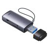 Baseus Kártyaolvasó Lite Series SD / TF to USB-A - Szürke (WKQX060013)