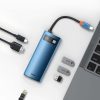 Baseus adapter 6 az 1-ben USB-C hub 3x USB 3.0 + HDMI + USB-C PD 4K HD (kék)