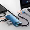 Baseus adapter 6 az 1-ben USB-C hub 3x USB 3.0 + HDMI + USB-C PD 4K HD (kék)
