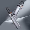 Baseus adapter 5 az 1-ben USB-C hub 3x USB 3.0 + HDMI + USB-C PD (szürke)