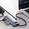 Baseus adapter 5 az 1-ben USB-C hub 3x USB 3.0 + HDMI + USB-C PD (szürke)