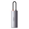 Baseus adapter 5 az 1-ben USB-C hub 3x USB 3.0 + HDMI + USB-C PD (szürke)