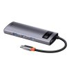Baseus adapter 5 az 1-ben USB-C hub 3x USB 3.0 + HDMI + USB-C PD (szürke)