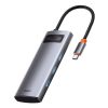 Baseus adapter 5 az 1-ben USB-C hub 3x USB 3.0 + HDMI + USB-C PD (szürke)