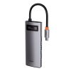 Baseus adapter 5 az 1-ben USB-C hub 3x USB 3.0 + HDMI + USB-C PD (szürke)