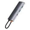 Baseus adapter 7 az 1-ben USB-C hub 2x USB 3.0 + HDMI + USB-C PD (szürke)