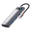 Baseus adapter 7 az 1-ben USB-C hub 2x USB 3.0 + HDMI + USB-C PD (szürke)