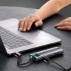 Baseus adapter 7 az 1-ben USB-C hub 2x USB 3.0 + HDMI + USB-C PD (szürke)