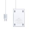 Baseus Ultra-thin vezeték nélküli töltő, 15W, USB kábellel, 1m , (Ezüst/Fehér)