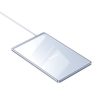 Baseus Ultra-thin vezeték nélküli töltő, 15W, USB kábellel, 1m , (Ezüst/Fehér)