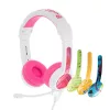 BuddyPhones School+ vezetékes fejhallgató gyerekeknek (rózsaszín)