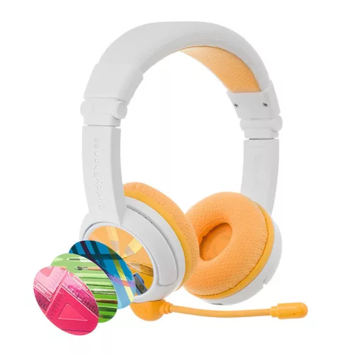 BuddyPhones School+ vezeték nélküli fejhallgató gyerekeknek (sárga)