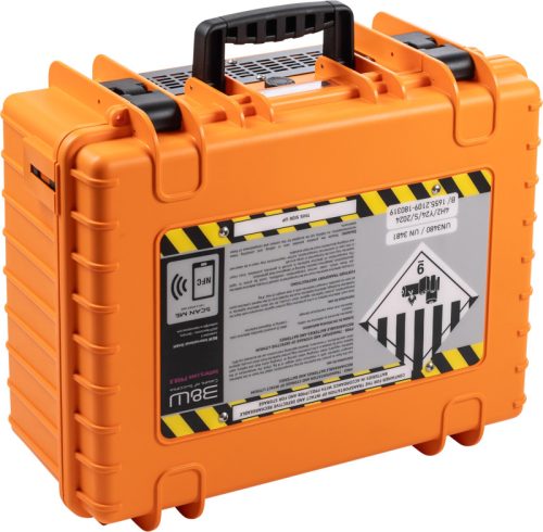 BW Outdoor Battery.case P908.08 akkumulátortároló (hibás lítium akkumulátorok szállítására és tárolására, narancssárga)