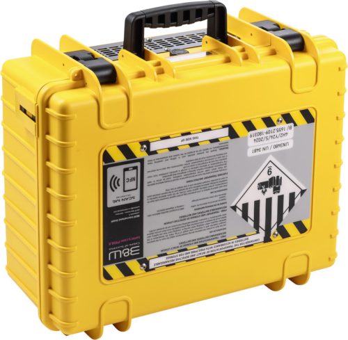BW Outdoor Battery.case 908.8 akkumulátortároló (hibás lítium akkumulátorok szállítására és tárolására, sárga)
