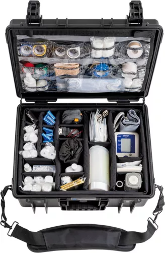 BW Outdoor Cases 6000 orvosi sürgősségi Kit kemény védőtáska, fekete