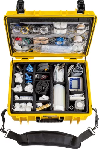 BW Outdoor Cases 6000 orvosi sürgősségi Kit kemény védőtáska, sárga