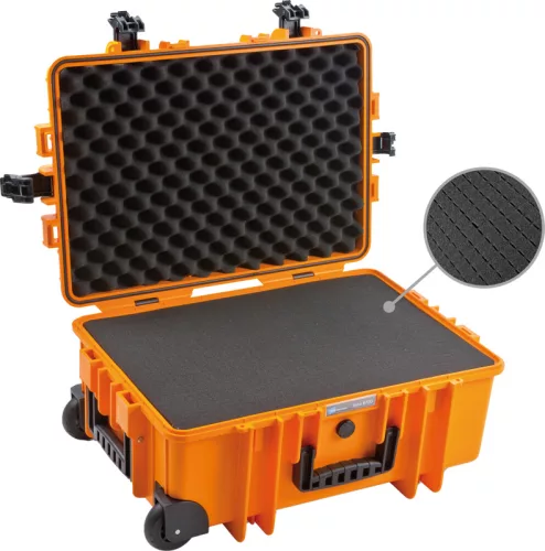 BW Outdoor Cases 6700 keménytok, narancssárga, előre vágott habbetéttel