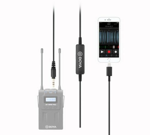 BOYA 35C-L 3.5mm Jack (Male) – iOS Lightning (Male) Audio adapter, átalakító kábel