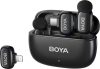 Boya Mini-12 Ultracompact 2.4GHz Vezeték Nélküli Mikrofon (Lightning & USB-C) | 2+1 (Fekete)