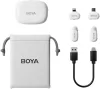 Boya Mini-12 Ultracompact 2.4GHz Vezeték Nélküli Mikrofon (Lightning & USB-C) | 2+1 (Fehér)