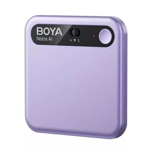 BOYA Notra AI Powered Audio Transcripter, Summanizer and Wireless Note Recorder, 64GB, Purple EU