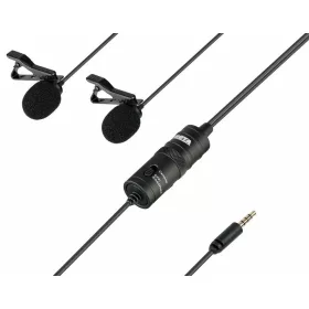  BOYA BY-M1DM Dual Lavalier Mikrofon - 4m Csíptetős mikrofon