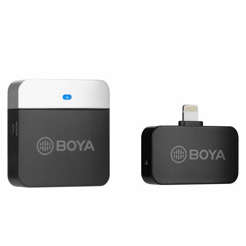 BOYA BY-M1LV-D 2.4GHz iOS Vezeték-nélküli Mikrofon Kit (Apple Lightning iPhone csatlakozóval) 
