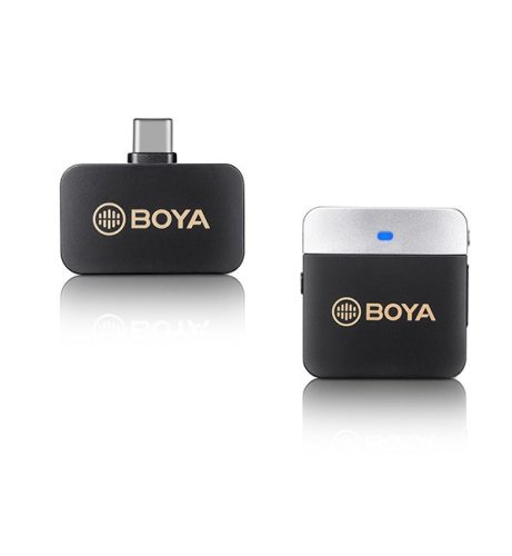 BOYA BY-M1V3 2.4GHz Dual Vezeték-nélküli Mikrofon Kit (USB-C / PC-Android csatlakozás)| 1+1
