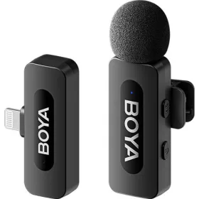   BOYA BY-V1 Ultra-kicsi 2.4GHz Vezeték nélküli Mikrofon Kit (Apple iOS/ iPhone Lightning)  v2.0 | 1+1