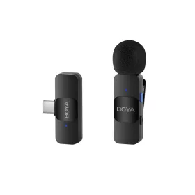   BOYA BY-V10 Ultra-kicsi 2.4GHz Vezeték nélküli Mikrofon Kit (USB-C / PC-Android) v2.0 | 1+1
