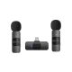 BOYA BY-V2 Ultra-kicsi 2.4GHz Vezeték nélküli Mikrofon Kit (Apple iOS/ iPhone Lightning) | 2+1