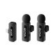 BOYA BY-V20 Ultra-kicsi 2.4GHz Vezeték nélküli Mikrofon Kit (USB-C) v2.0 | 2+1