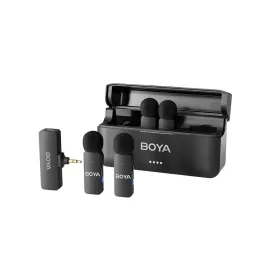   BOYA BY-V4 Ultra-kicsi 2.4GHz Vezeték nélküli Mikrofon Kit - Jack 3.5mm | 4+1
