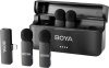 BOYA BY-V4 Ultra-kicsi 2.4GHz Vezeték nélküli Mikrofon Kit (Apple Lightning & USB) | 4+1