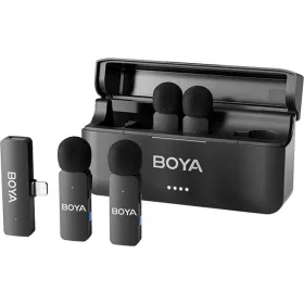   BOYA BY-V4 Ultra-kicsi 2.4GHz Vezeték nélküli Mikrofon Kit - Apple Lightning | 4+1