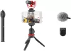 BOYA VG330 Mobil/ Okostelefon Vlog Kit -Mini-Állvány & LED & Mikrofon Sett