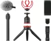 BOYA VG330 Mobil/ Okostelefon Vlog Kit -Mini-Állvány & LED & Mikrofon Sett
