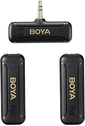 BOYA BY-WM3T2-M2 2.4GHz Vezeték nélküli Mikrofon Kit (Jack 3.5mm) v2.0 | 2+1
