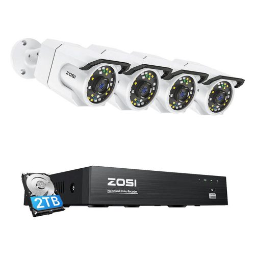 ZOSI C105 IP Kamera Rendszer- 4db WiFi 8MP + NVR 8ch + 2TB HDD