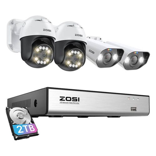 ZOSI 5MP WiFi IP Biztonsági Kamera (2db) + NVR + 2TB HDD