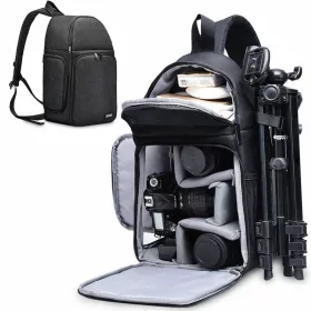   CaDen D15 Fotós Hátizsák - 23L Vízálló kamera táska (Fekete)