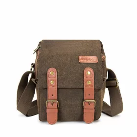   CaDen N1 Vintage Fotós Válltáska - 10L Vízálló kamera táska (Barna)