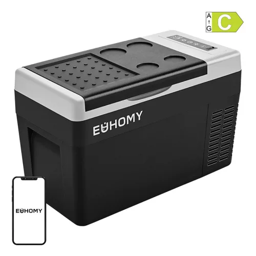 Euhomy 19L Autós Hűtőszekrény Hordozható Kompresszorral (53635)