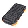 Choetech B659 Solar Power Bank 2x USB 10000mAh Qi 5W (fekete-narancs)