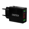 Choetech 2 Portos USB-A Hálózati Töltő Kijelzővel (C0028)